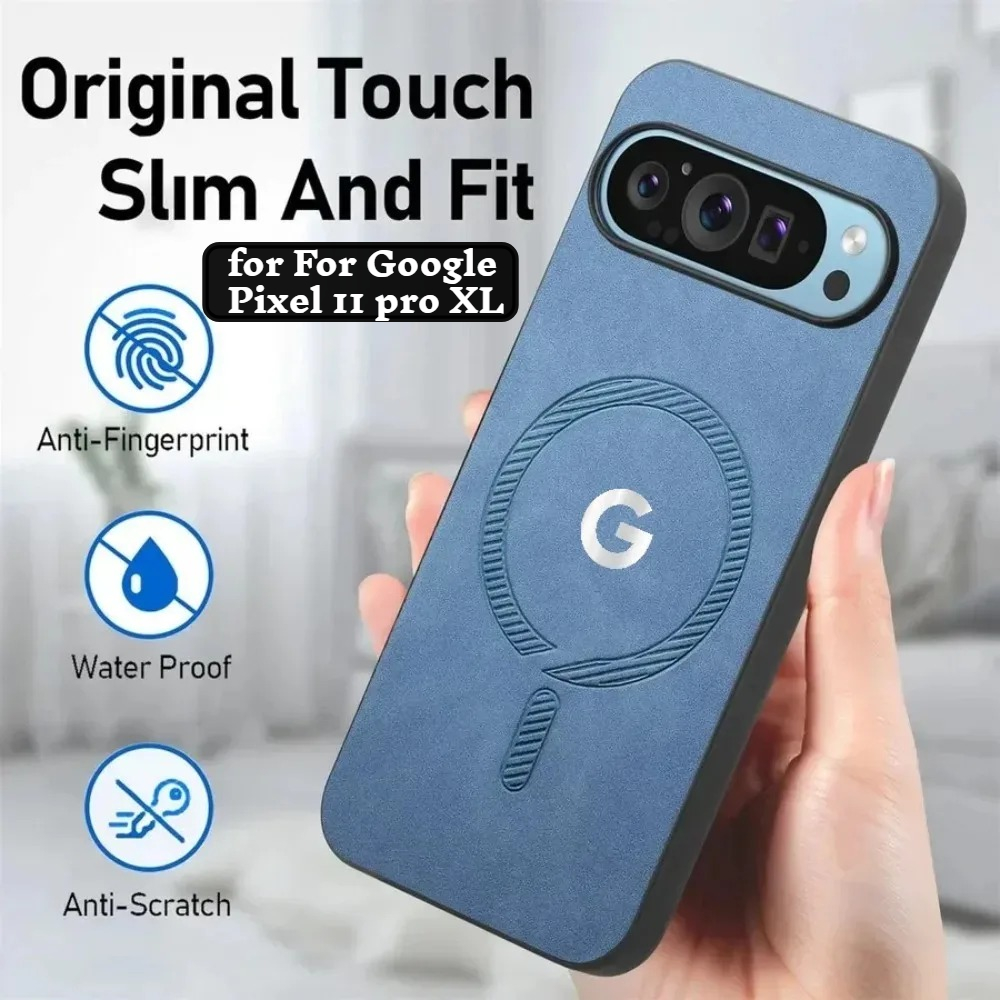 Google Pixel 9 Pro - Premium Suede Skin-Friendly Magnetic Phone Case