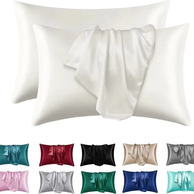 1/2pcs Satin Silk Pillowcase f - Silk Pillowcase Set review and price