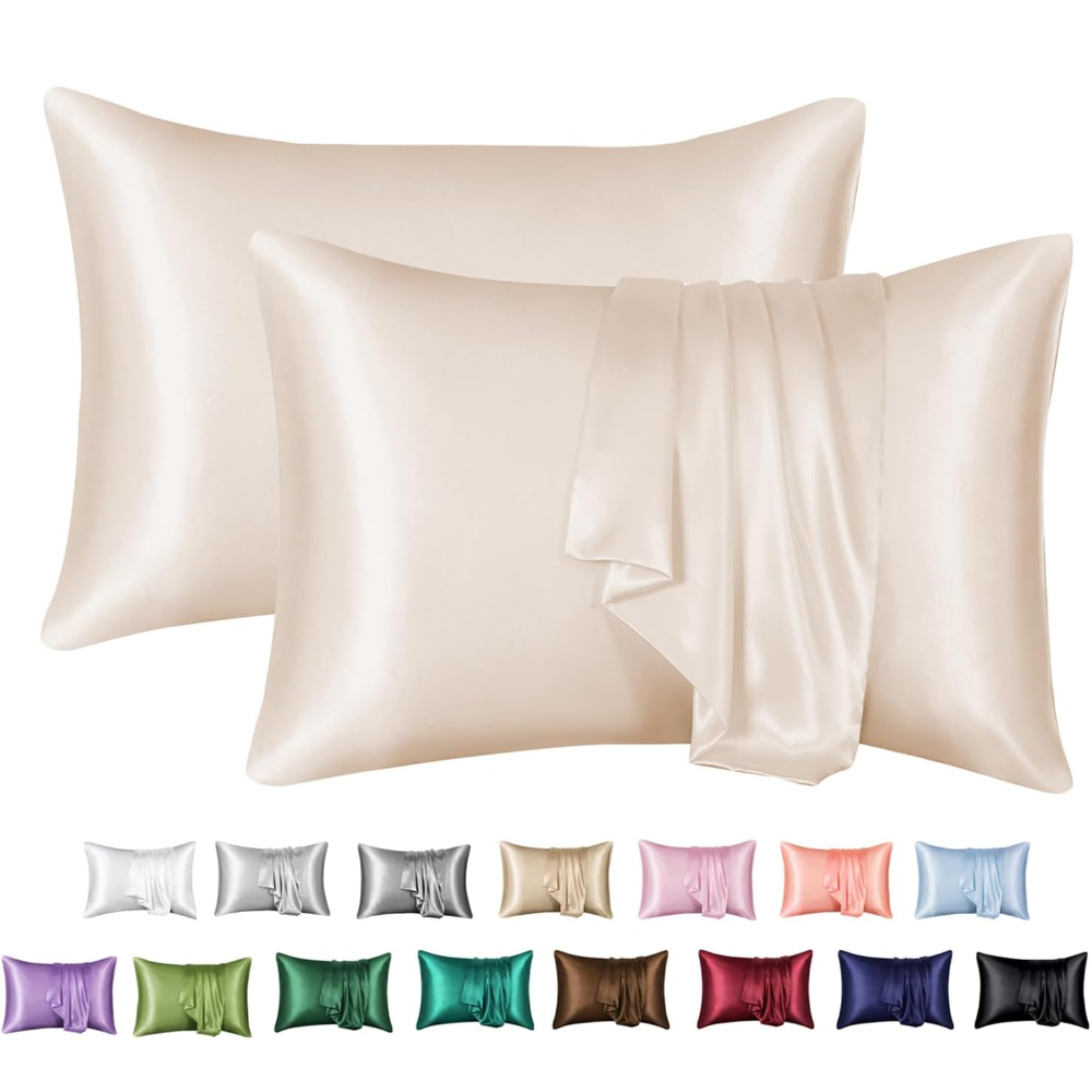 2 Pack Satin Pillowcase for Ha - Silk Pillowcase Set review and price